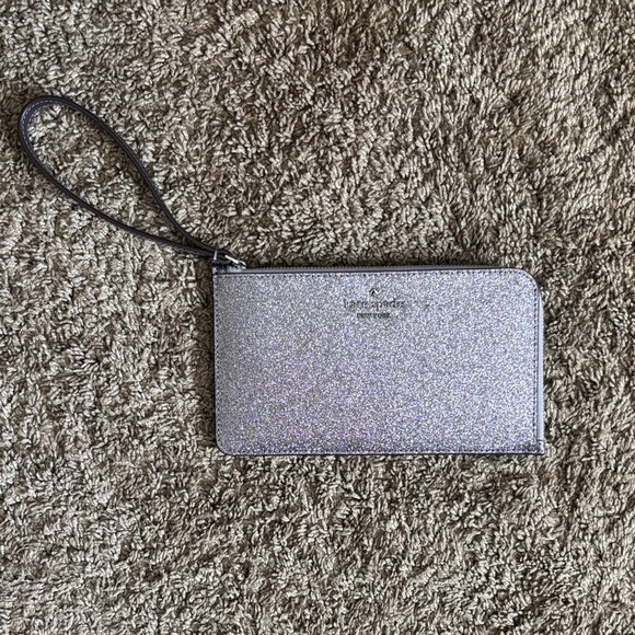 kate spade Handbags - Kate Spade Sparkling Silver Wristlet